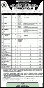 FDE Islamabad Teaching Jobs 2016 Application Form Download Written Test Requirements Details