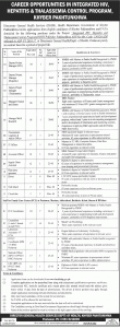 Integrated Hepatitis and Thalassemia Control Program Jobs 2016 in Health Department KPK Application Form