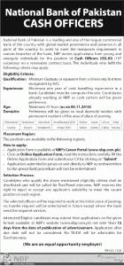 National Bank of Pakistan Jobs 2016 NBP Online Apply Deadline Dates Eligibility Criteria