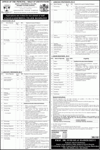Quaid-e-Azam Medical College Bahawalpur Jobs 2016 Application Form Eligibility Criteria