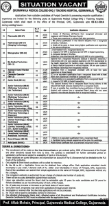 Gujranwala Medical College DHQ Teaching Hospital Jobs 2016 Application Form