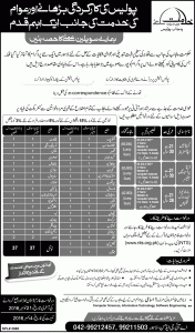Punjab Police Jobs 2016 NTS Application Form Selected Candidates Last Date